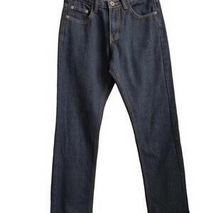 Jab Basics Mens Medium Wash Denim Jean Straight Leg Cotton Polyester Blend Fabri